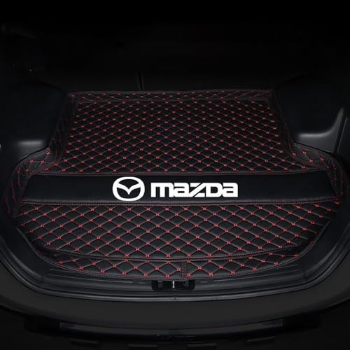 Auto Kofferraummatte für Mazda CX-30 2020 2021 2022 2023 Kofferraumwanne Antirutschmatte Wasserabweisend Kratzfest Kofferraumschutz Interieur Zubehör,BlackRed