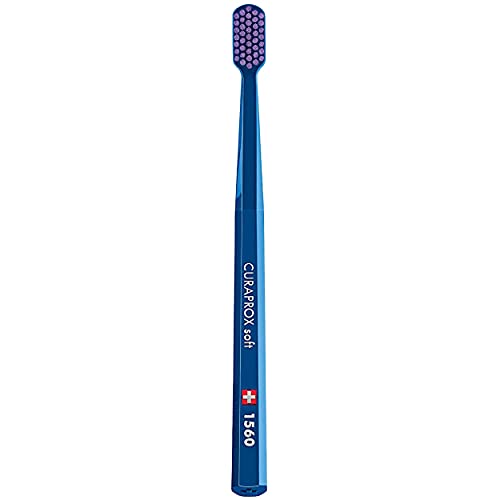 Curaprox Soft 1560 Sensitive Zahnbürste, 6 Stück, bessere Reinigung & Festigkeit, aber sanfte Weichheit, in herrlichen Farben für Sie & Ihn.