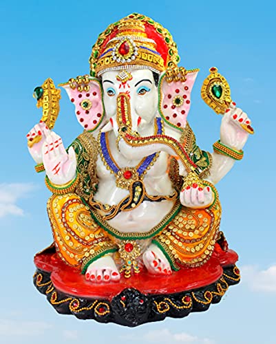 eSplanade Resin Ganesh Ganesha Ganpati Murti Idol Statue Sculpture | Pooja Idols | Home Decor (530 AJ)