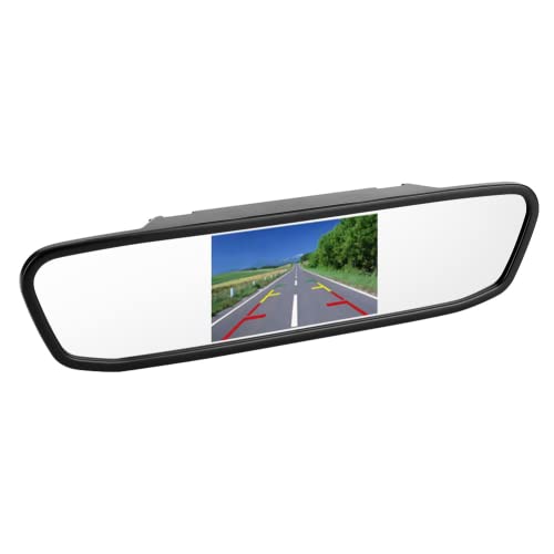 Auto-Rückspiegel-Monitor-Kit, Spiegel-Dashcam IP68 wasserdichte Rückfahrkamera 4,3-Zoll-TFT-LCD-Großbild- für Rückfahrkamera für Auto