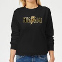 Shazam Gold Logo Women's Sweatshirt - Black - XXL - Schwarz