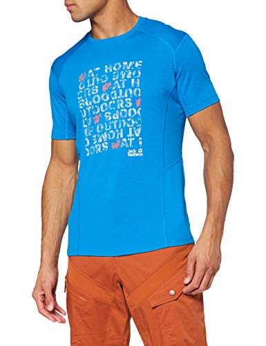 Jack Wolfskin Herren Big Sky T-Shirt, Blue Pacific, XL