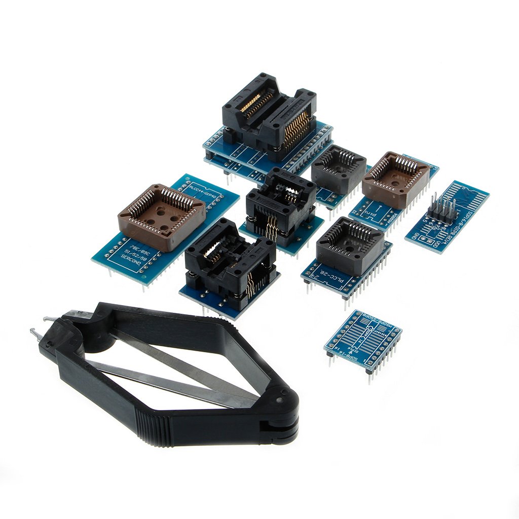 BIlinli 10 Programmer Adapter Sockets Kit für TL866CS TL866A EZP2010 mit IC Extractor