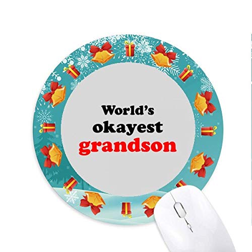 Okayest Enkel der Welt bestes Zitat Mousepad Round Rubber Maus Pad Weihnachtsgeschenk