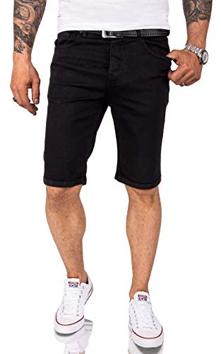 Rock Creek Herren Shorts Jeansshorts Denim Short Kurze Hose Herrenshorts Jeans Sommer Hose Stretch Bermuda Hose RC-2209 Schwarz W29