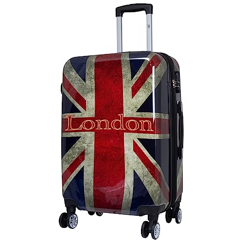 Trendyshop365 Hartschale Citykoffer London Großbritannien Flagge 67 Zentimeter 66 Liter 4 Räder England