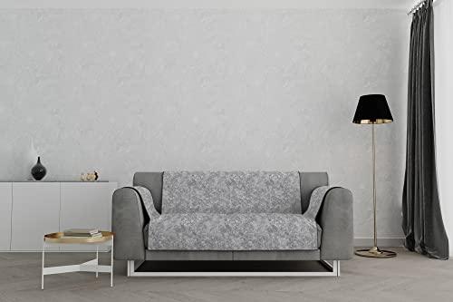 Italian Bed Linen "Glamour" rutschfest Sofa Abdeckung, Dunkel grau, 2 Plätze Maxy