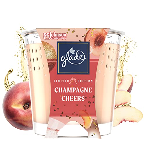 Glade (Brise) Duft-Kerze im Glas, Champagne Cheers, mit ätherischen Ölen angereichert, 6er Pack (6x129 g)