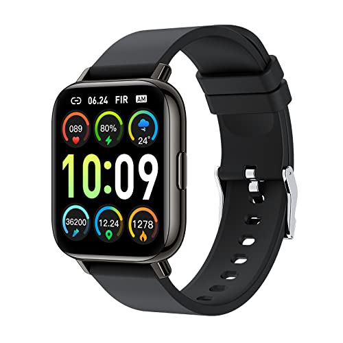 MICGIGI Herren Damen Smartwatch,1.69 Zoll Smart Watch mit Pulsmesser Schlafmonitor,IP68 Wasserdicht Fitnesstracker,Fitnessuhr mit Schrittzähler