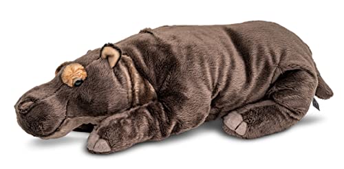 Uni-Toys - Nilpferd groß, liegend - 46 cm (Länge) - Plüsch-Hippo, Flusspferd - Plüschtier, Kuscheltier