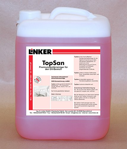 Linker Chemie TopSan Premiumseife Reiniger VE 10 x 1 Liter Flasche | Reiniger | Hygiene | Reinigungsmittel | Pflegemittel | Pflege | Reinigungschemie |