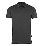 HRM Herren Luxury Stretch Polo, dunkelgrau, Gr. XL I Premium Polo Shirt Herren aus 95% Baumwolle & 5% Elasthan I Basic Polohemd bis 40°C waschbar I Hochwertige & nachhaltige Herren-Bekleidung