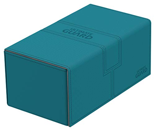 Ultimate Guard UGD010472 Twin Flip´n´Tray Deck Case 200+ Standardgröße XenoSkin Kartenbox, Petrolblau