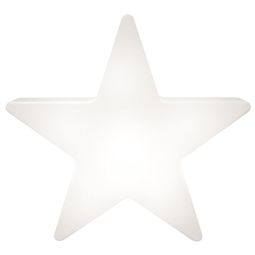 8 seasons design | LED Solarleuchte Stern Shining Star Mini (Ø 40 cm, Solarpanel, warmweiß, Sensor, Deko für außen: Garten, Terrasse, Balkon) weiß