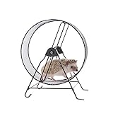 HXHON Leises Hamsterrad mit Ständer, Maus-Laufrad aus Kunststoff, Spielzeug für kleine Haustiere, Ratten, Rennmäuse, leise Spinner