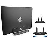 GodSpin Einstellbarer Laptopständer | Kompatibel mit Allen Apple MacBook Pro Air-, HP-, Dell-, Acer-, Lenovo- und Microsoft-Modellen Schwarz