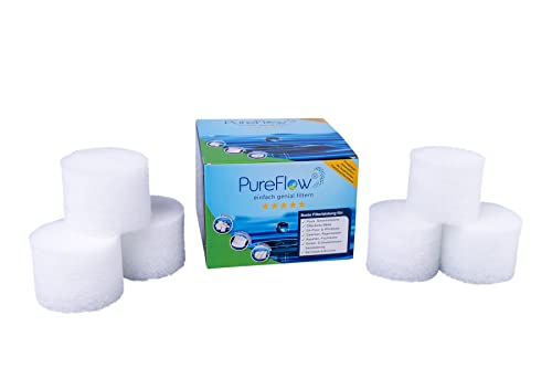 PureFlow Filterkartusche Cartridge Ø13cm, ideal für Filterkartuschen, Ersatz für Bestway® Gr. II Typ 58094; Gr. Ill Typ 58012; INTEX A/H, Filterballs (6 Filter Ø130xH70mm)