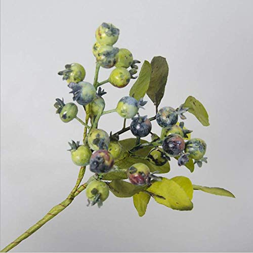 Künstliche Blatt Künstliche Blume Künstliche Granatapfel Berry-Zweige mit Blatt gefälschten Obst Kirsche Blumen Hochzeit Dekoration Wohnkultur Künstliche Blumen (Color : D)