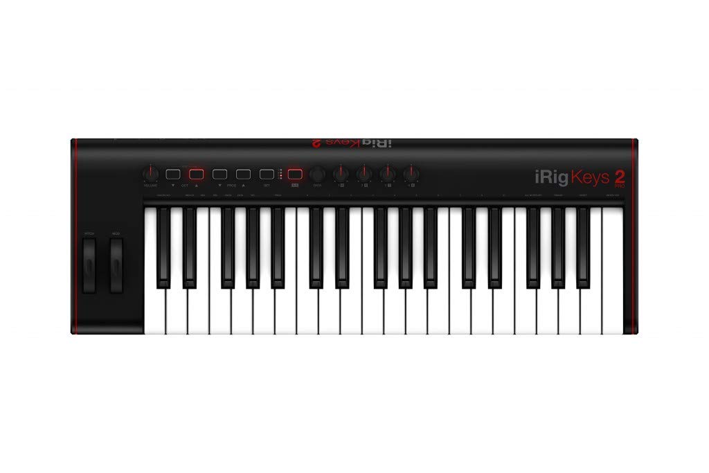 IK Multimedia iRig Keys 2 Pro - Universell einsatzbares MIDI Keyboard für iOS/Android, MAC und PC, schwarz
