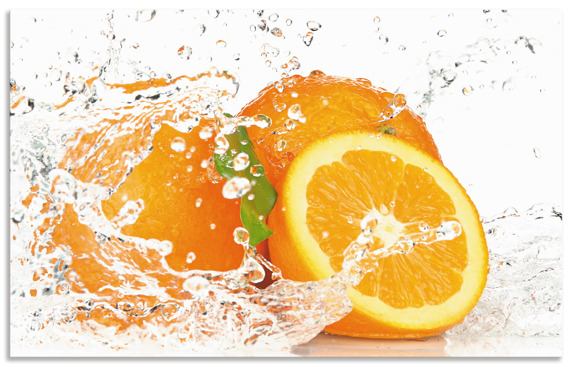 Artland Küchenrückwand "Orange mit Spritzwasser", (1 tlg.)