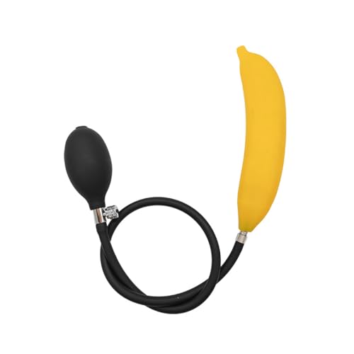 Aufblasbarer Gurken-Mais-Bananen-Analplug mit abnehmbarer Pumpe und verstellbarem Silikon-Analplug, aufblasbarer Silikon-Analplug für aufregende Analstimulation. Unisex (Banane)