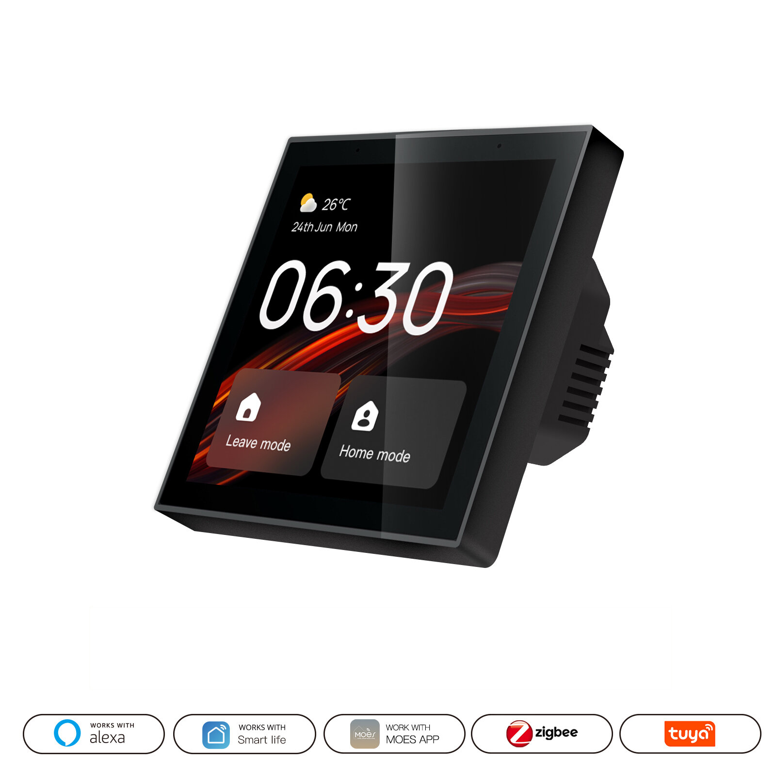 MoesHouse Tuya Smart WiFi Zentrales Touchscreen-Bedienfeld Integriertes Zigbe-Gateway APP-Fernsteuerung Visuelle Türklin