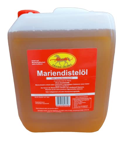 Horse-Direkt Mariendistelöl, kaltgepresst 10 Liter, Pferd, Hund