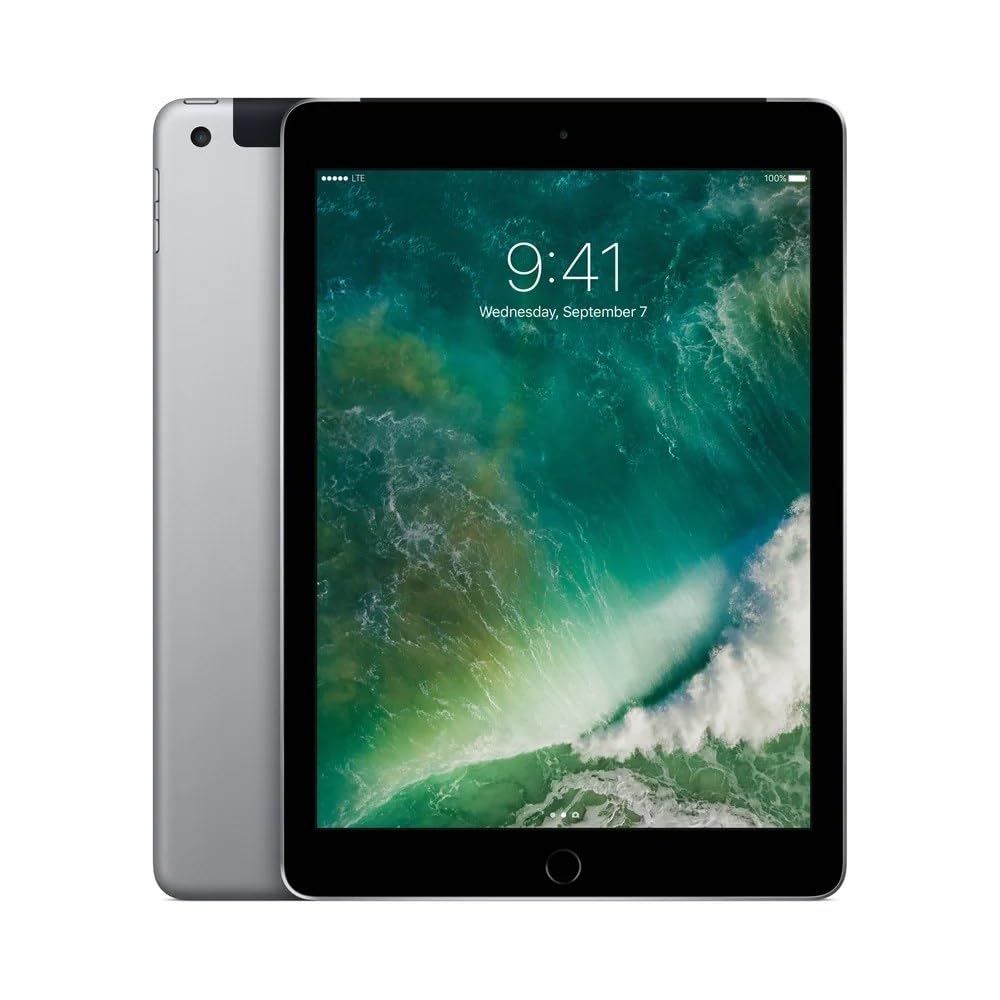 2017 Apple iPad 9.7 (5. Gen) 32GB Wi-Fi + Cellular - Space Grau - Entriegelte (Generalüberholt)
