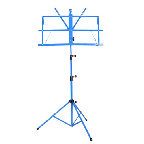 SUPVOX Notenständer klappbarer Notenständer höhenverstellbarer Stativfuß Notenständerhalter für instrumentale Darbietung (blau)