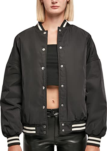 Urban Classics Damen Ladies Oversized Recycled College Jacket Jacke, Schwarz, 5XL EU