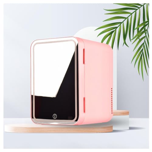 Ledlampe, Spiegel, KüHlschrank, 8L,Led Spiegel,Dimmbar Gefrierschrank Klein, KüHlen Oder Heizen, Auto Oder Zu Hause Car Refrigerators, FüR Schlafzimmer, BüRo Und Auto,Pink