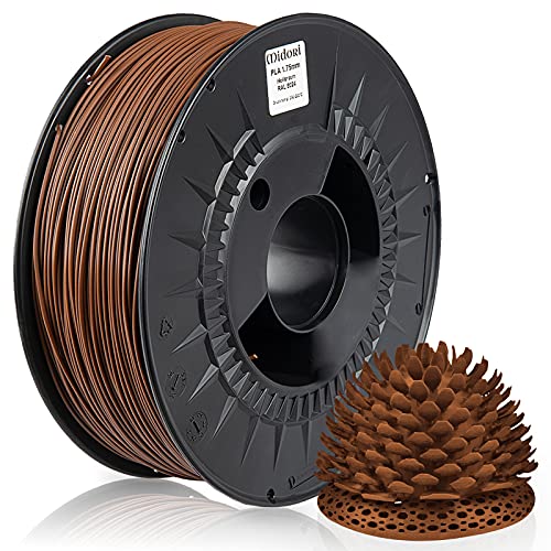 Midori® PLA Filament | 1,75mm 3D-Drucker-Filament 1kg Spule in Hellbraun | Verwicklungsfreies Filament für 3D-Drucker & Stift