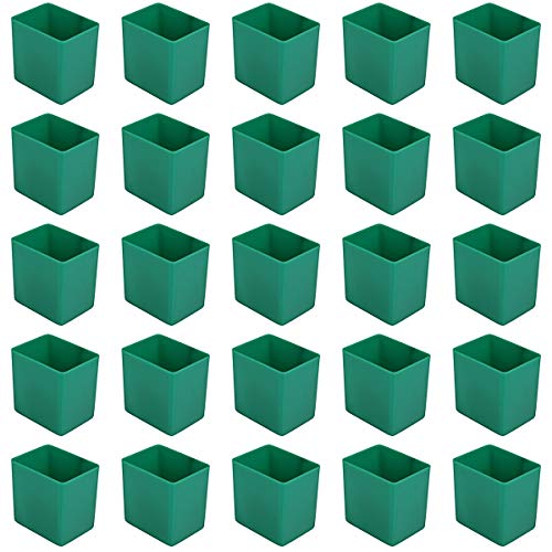 25 Stück Einsatzkasten grün, Höhe 54 mm, LxB =40x54 mm, Profiqualität für Industrie und Gewerbe