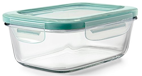OXO Good Grips Smart Seal Frischhaltedose aus Glas mit Deckel, rechteckig – 0,8 l