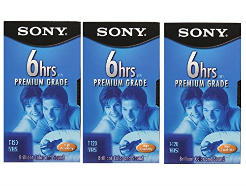 Sony 3t120vr 6 Stunden. EP t-120 VHS-Kassetten, (3er Pack)