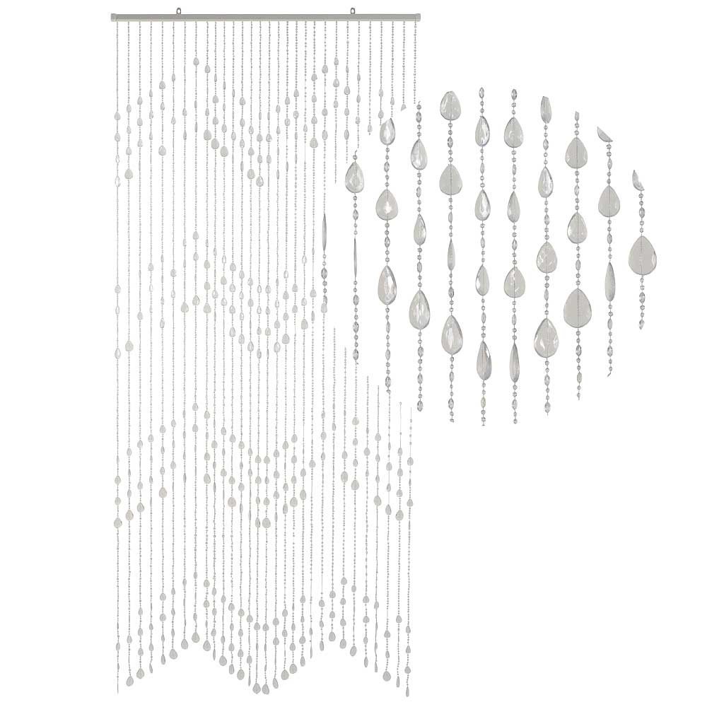 HAB & GUT -DV0273- Türvorhang KLUNKER, Perlenvorhang KLAR, 90 x 200 cm
