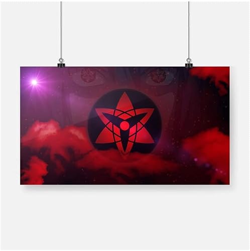 LLYSJ Leinwanddrucke 70x140cm Rahmenlos Kaleidoskop Schreibrad Augen Anime Poster Dekorative Drucke Schlafsaal Wohnzimmer Home Room Decor Gemälde HD-Drucke