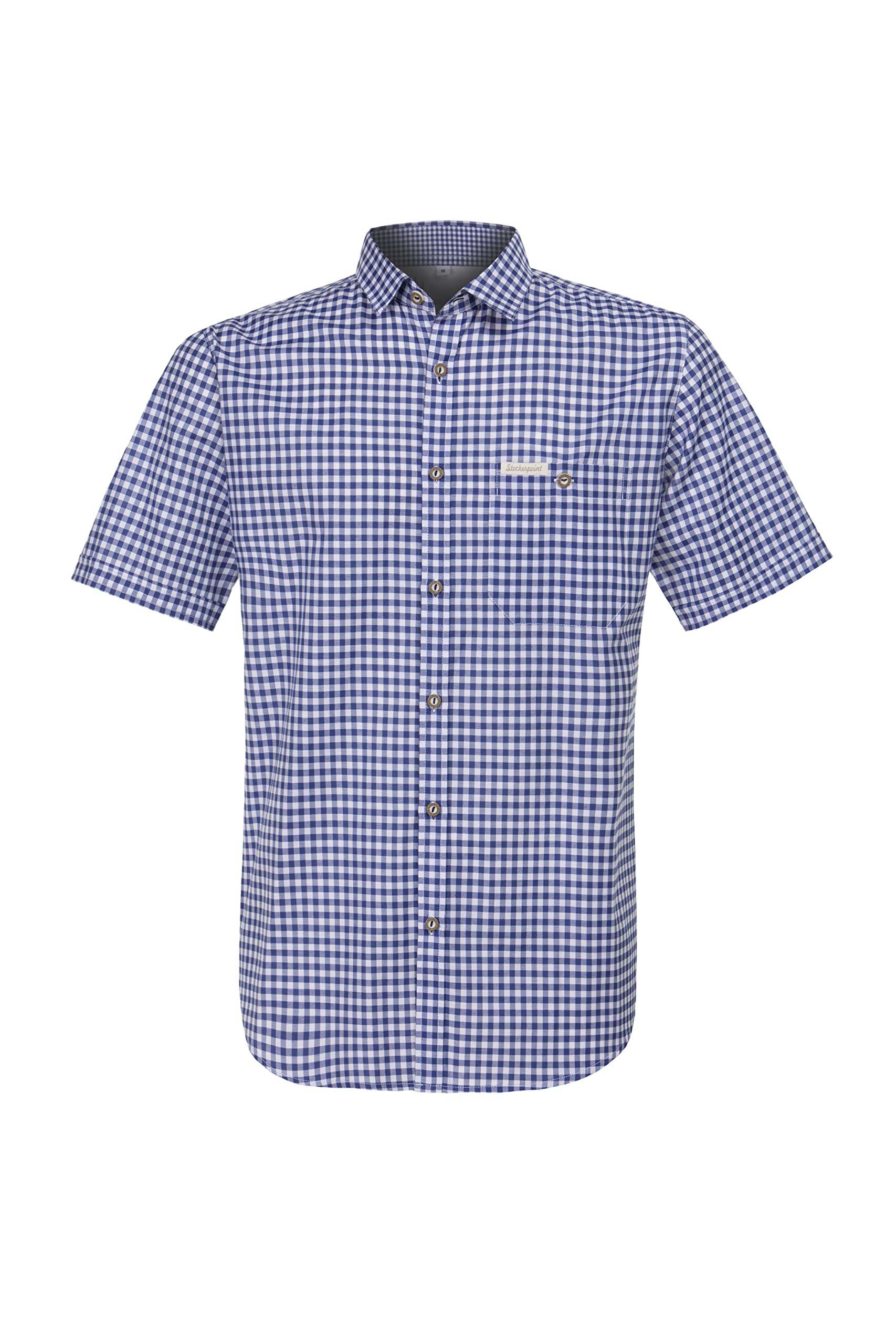 Stockerpoint Herren overhemd renko3 Trachtenhemd, Blau (Blau Blau), L EU