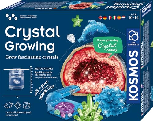 Kosmos 616854 Crystal Growing - Kristalle züchten Experimentier Set für Kinder mit mehrsprachiger Anleitung (DE, EN, FR, IT, ES, NL)