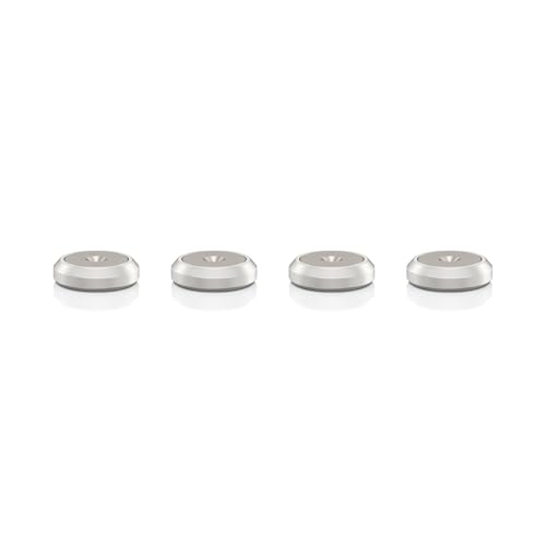 VIABLUE Discs für Spikes * Silber mit Edelstahlinlay * Ø 16 mm * Set 8 Stück * Unterlegscheiben für Spikes, Auflageteller