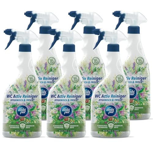 Ambi Pur WC Aktiv Reiniger Spray Wild Sage & Cedar 750ml (6er Pack)