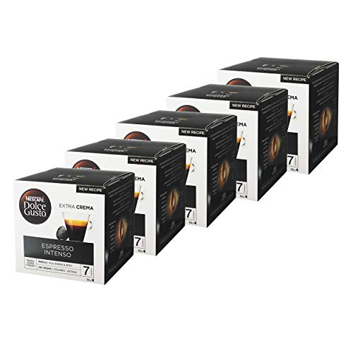Nescafé Dolce Gusto Espresso Intenso, Stark, Kaffee, Kaffeekapsel, 5er Pack, 5 x 16 Kapseln