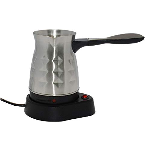 HEYLULU Electric Turkish Espresso Percolator Coffee Maker Pots EU Plug Kettle Home Turkish Coffee Maker Silver+Black