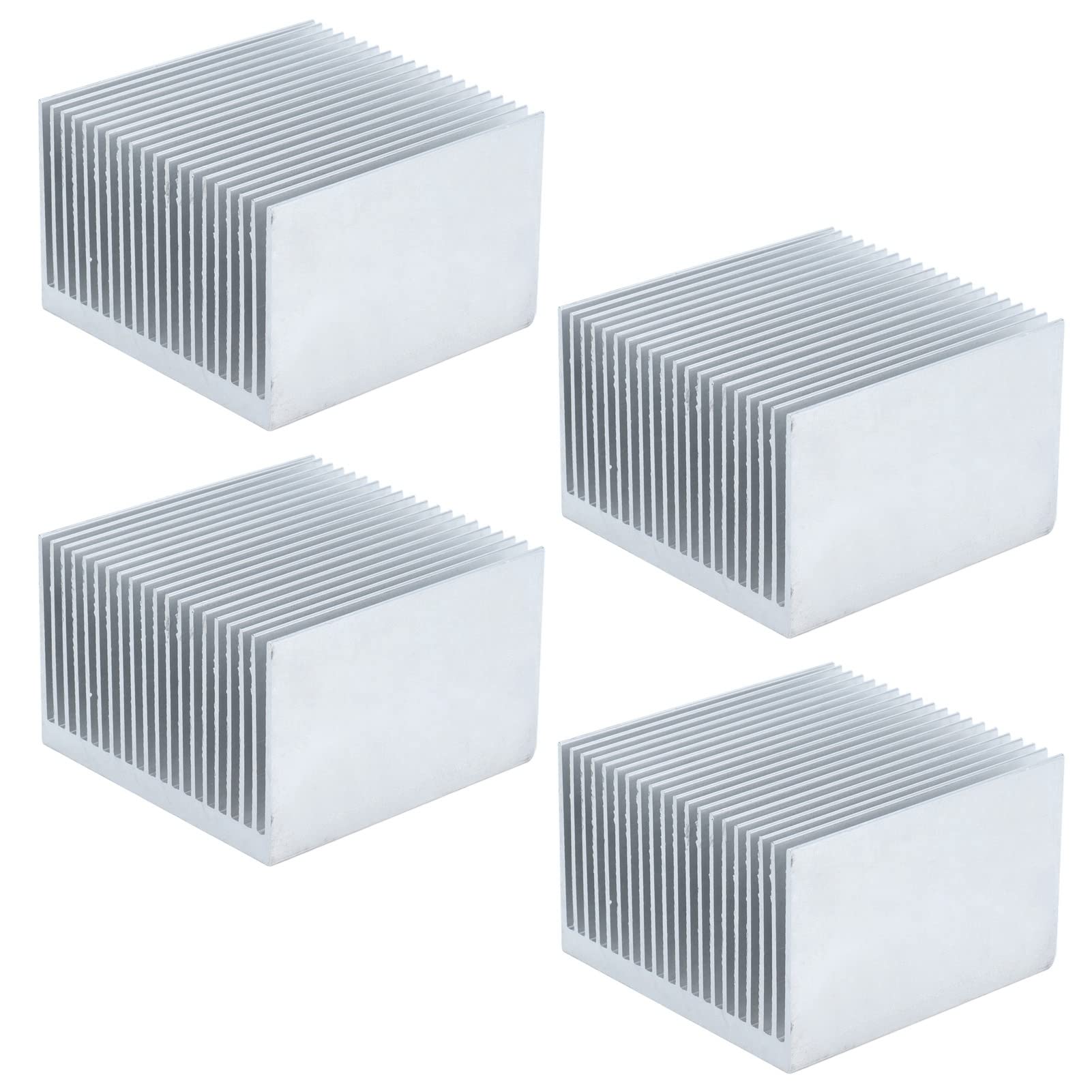 Aluminium-Kühlkörper, hocheffiziente Kühlrippen in kompakter Größe 4 Stück große Kontaktfläche für die Elektronik des Leistungsmoduls(Ohne Kleber)