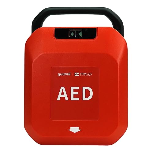Erste Hilfe Defibrillator für Zuhause/Gewerbe für Laien und Profis mit automatischer Schockabgabe Primedic HeartSave YA, 6 Jahre Garantie des Herstellers, 4x Sprachen nach Wahl
