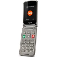 Gigaset GL590 - Mobiltelefon - Dual-SIM - microSDHC slot - GSM - 220 x 176 Pixel - RAM 32 MB - 0,3 MP - Titanium Silver