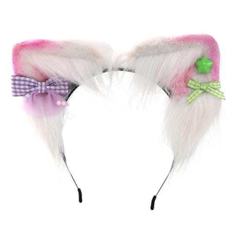 Cartoon Stirnband Katze Füchse Ohren Form Haar Hoop Plüsch Karneval Party Kopfschmuck Cosplay Party Kostüm Requisiten Unisex Halloween Stirnbänder für Frauen Halloween Stirnbänder für Erwachsene