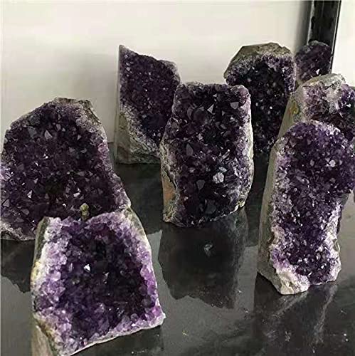 1 Stück natürlicher violetter Geode-Quarz-Amethyst-Cluster-Kristall-Stehstein 400–500 g for spirituelle Dekoration
