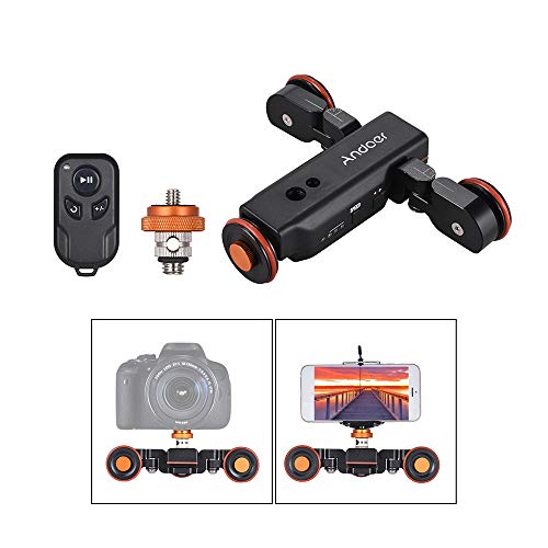 Andoer L4 PRO Video Kamera Slider Dolly Automatische mit Drahtlose Fernbedienung,1800mAh Akku 3 Geschwindigkeit einstellbar Mini Slider Skater für Canon Nikon DSLR-Kamera iOS Android