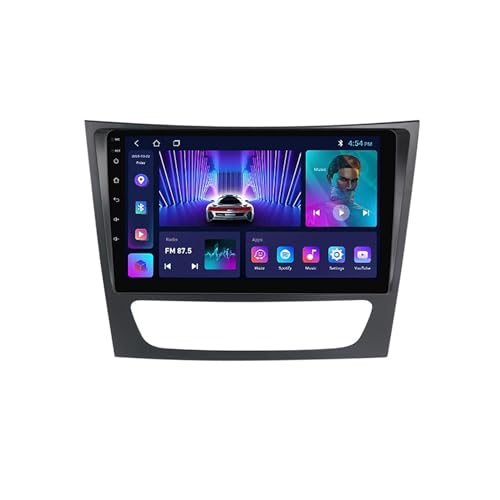 Android 12 Autoradio Touchscreen Für E Class/CLS Class 2002-2010 9-Zoll Touchscreen GPS Navigation Mit Wireless CarPlay Android Auto Bluetooth DAB WiFi 4G Mirror Link + Lenkradsteuerung (Size : M150S